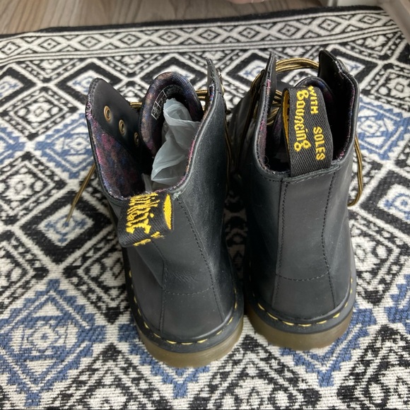 Dr. Martens Luana Black Leather Combat Boots Doc Martens - Picture 5 of 12
